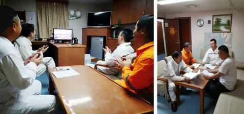 筑牢“浮動國土”上的戰(zhàn)斗堡壘 泰州輪、福州輪黨支部召開專題組織生活會